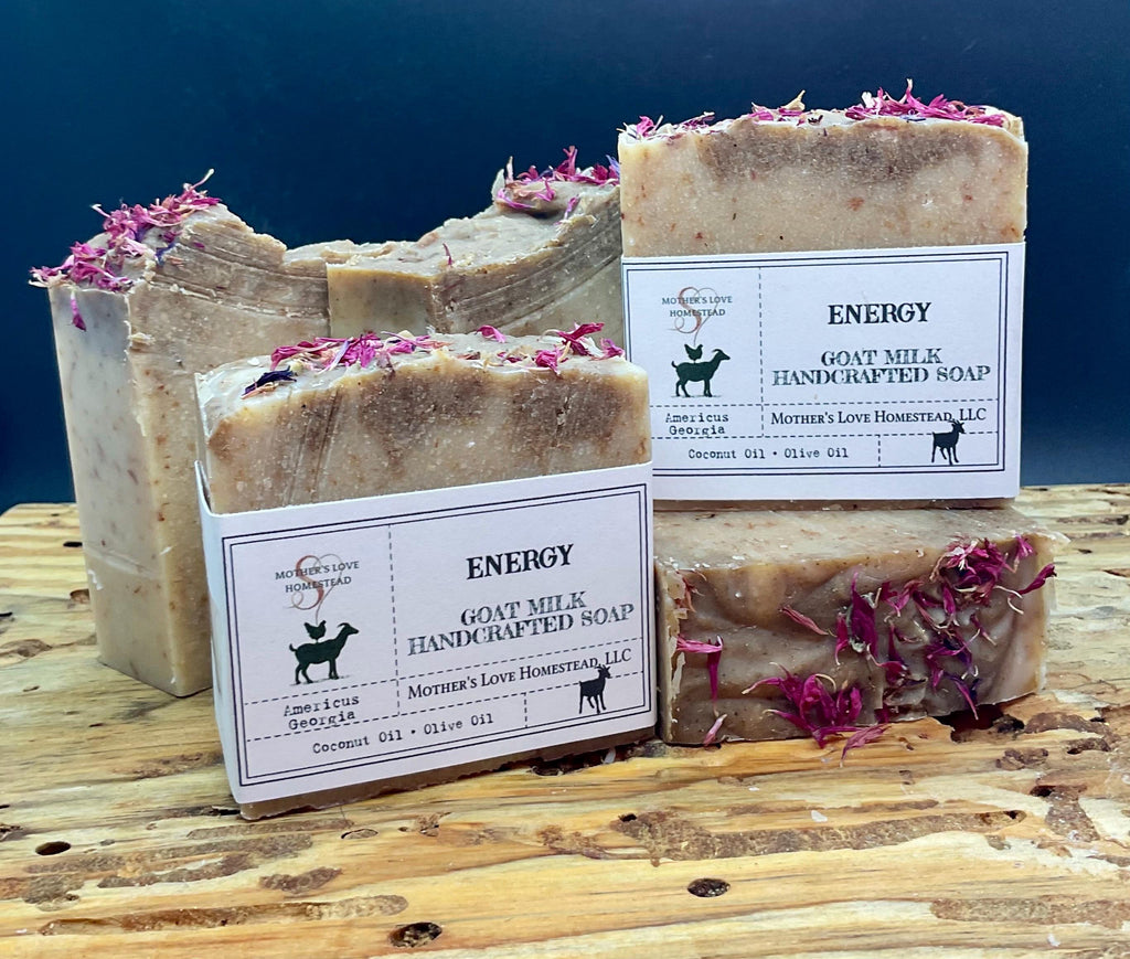 Energy Burst Goat Milk Soap: Citrus, Jasmine & Mango Scent