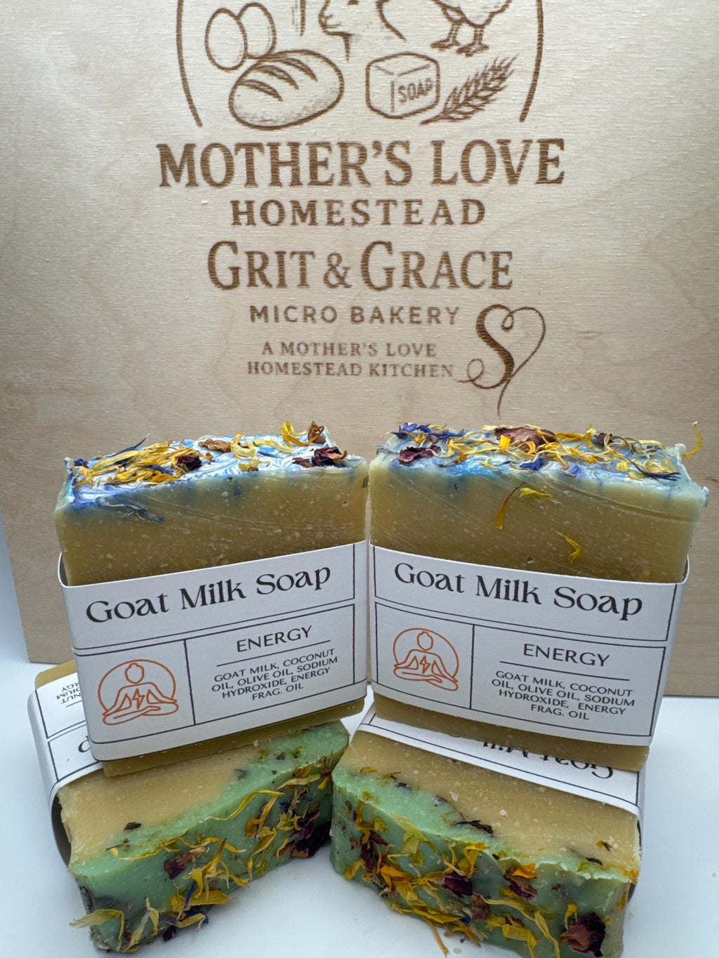 Energy Burst Goat Milk Soap: Citrus, Jasmine & Mango Scent