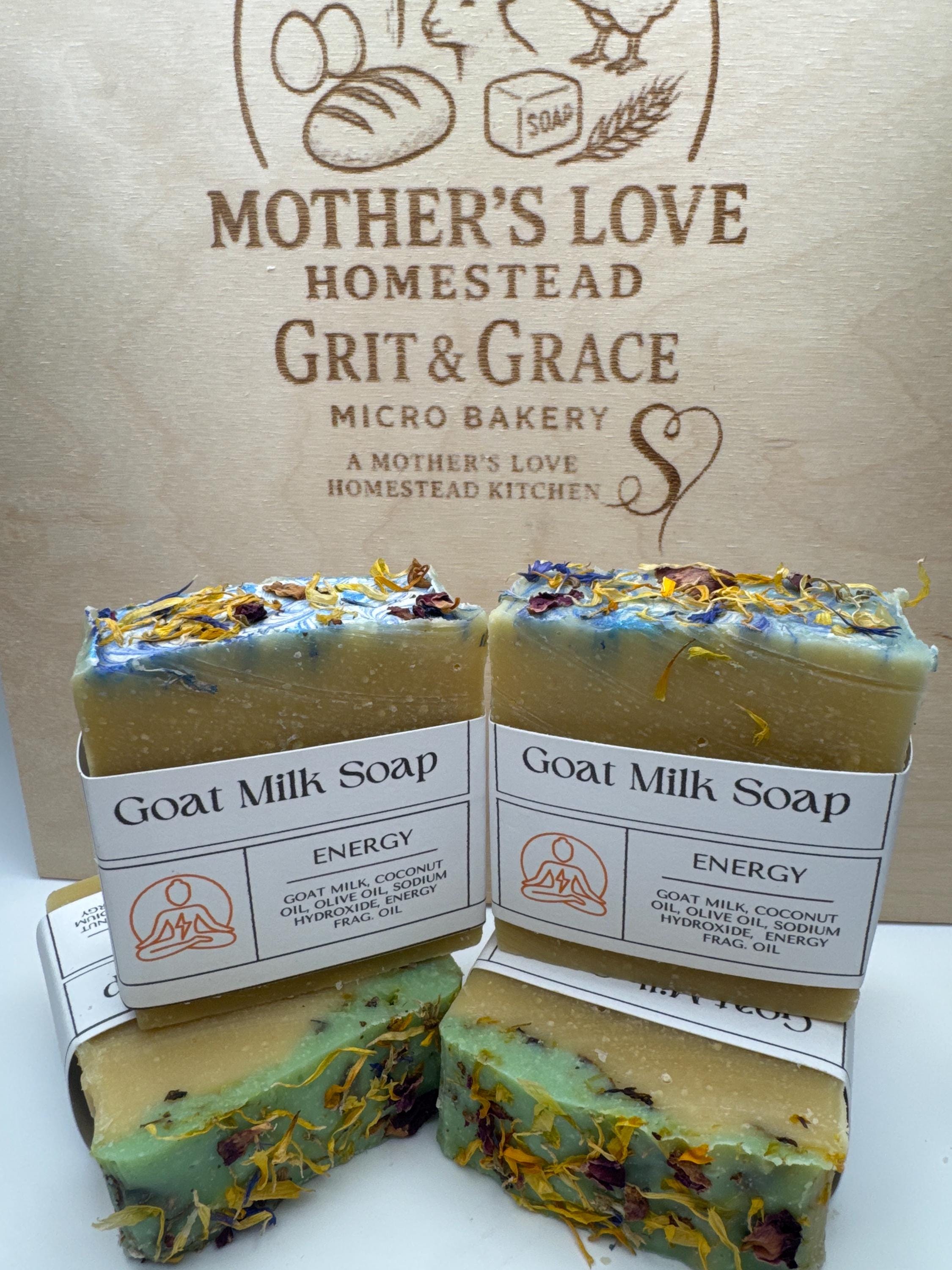 Energy Burst Goat Milk Soap: Citrus, Jasmine & Mango Scent