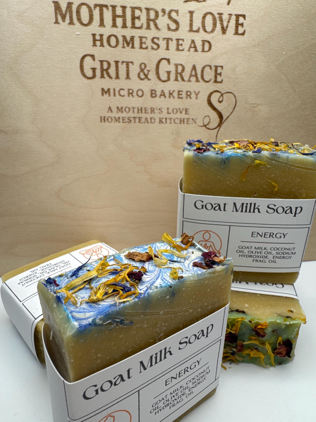 Energy Burst Goat Milk Soap: Citrus, Jasmine & Mango Scent