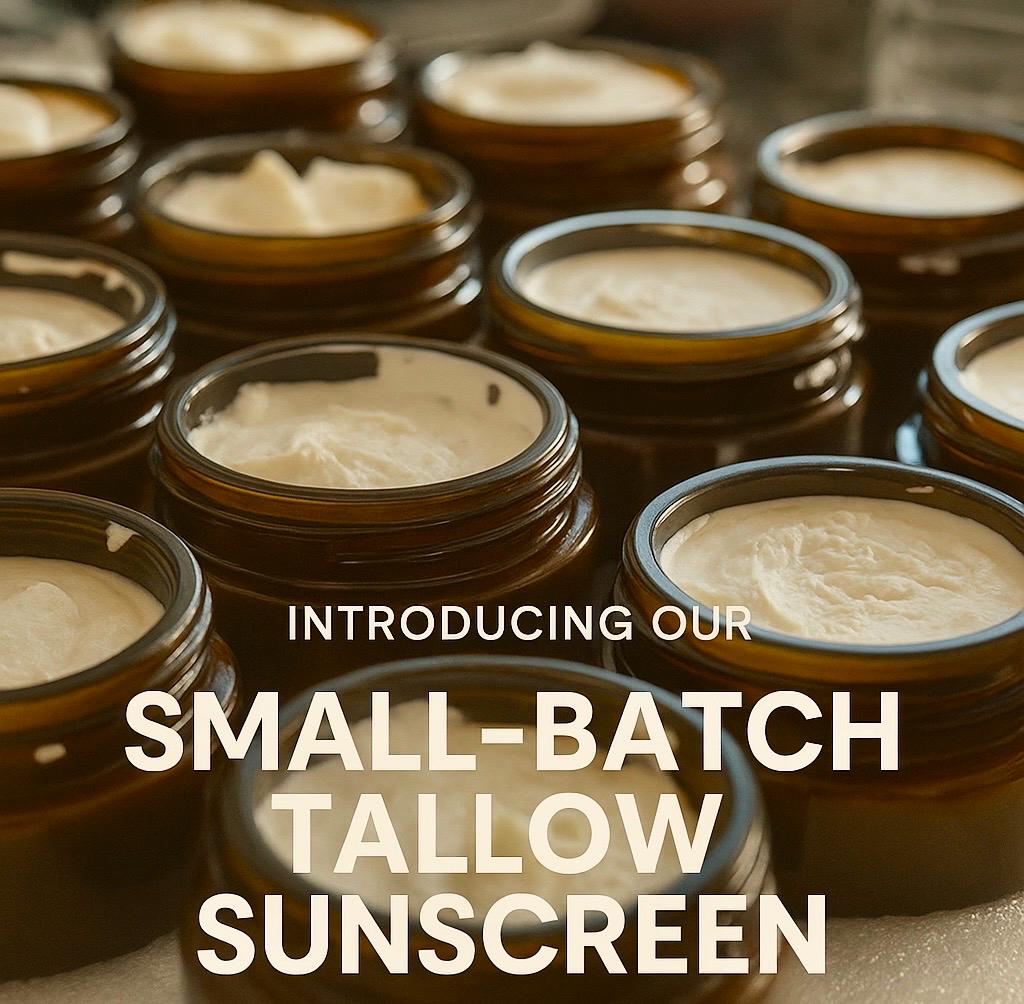 Grass-Fed Tallow Sunscreen: Natural SPF 20-30, Sensitive Skin Safe
