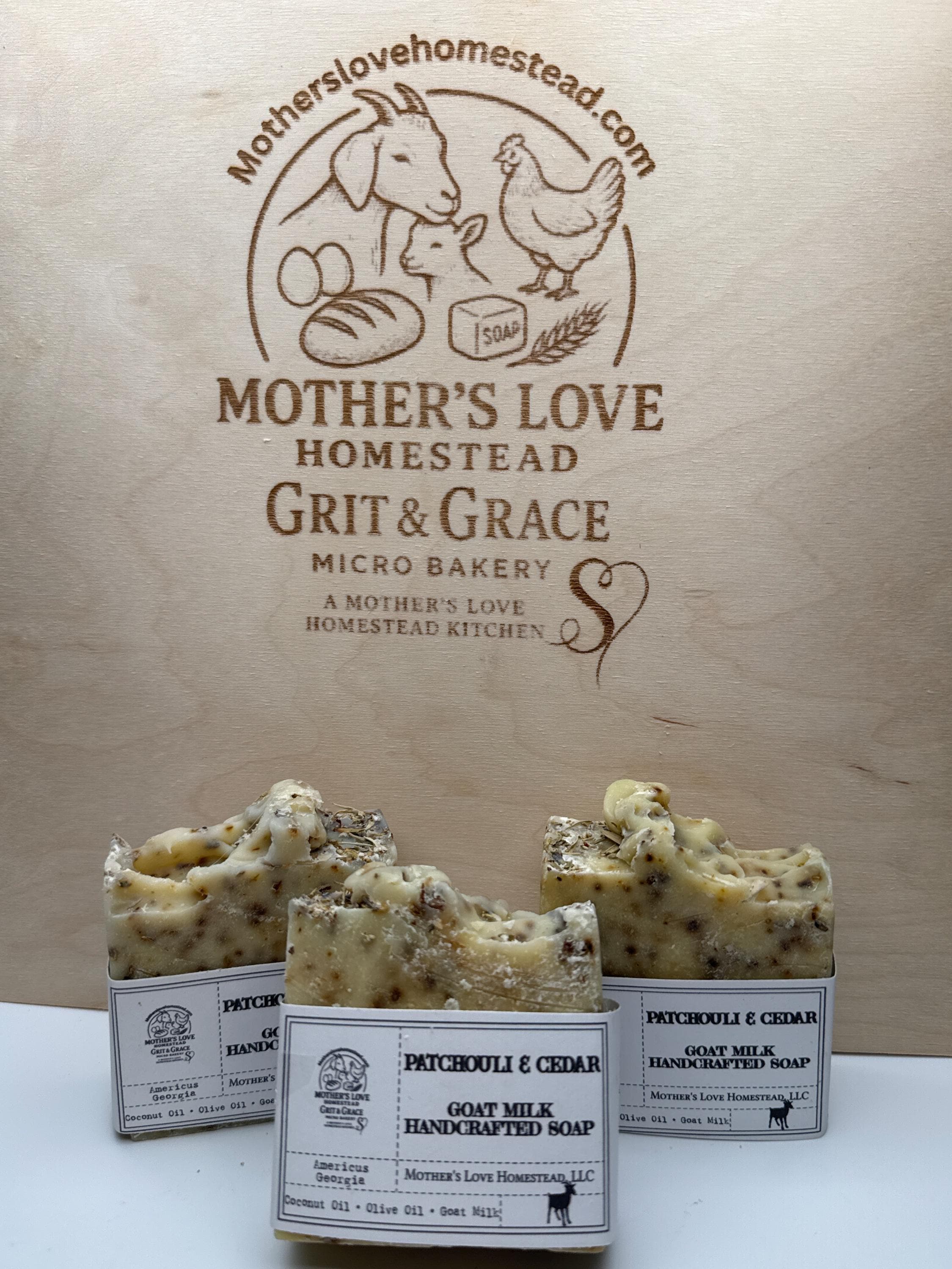 Handmade Patchouli & Cedar Goat’s Milk Soap