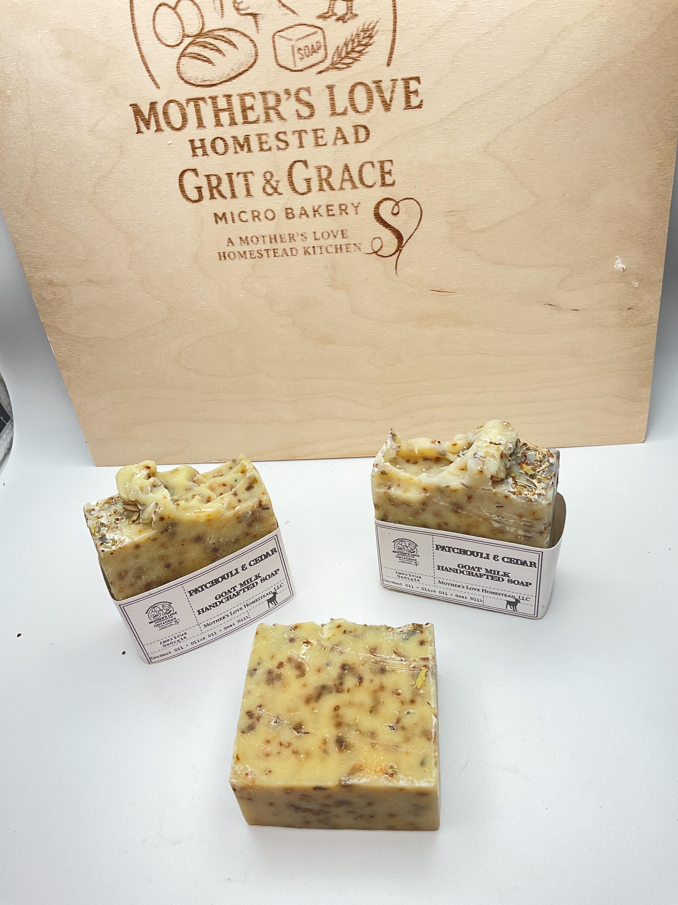 Handmade Patchouli & Cedar Goat’s Milk Soap
