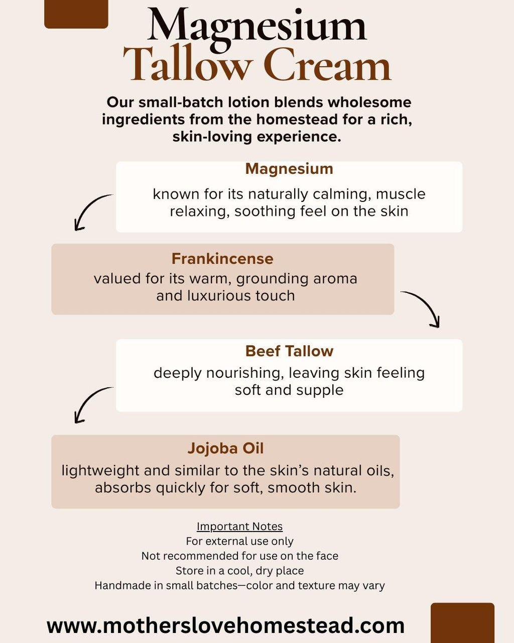 Magnesium Tallow Cream | Natural Relaxation Balm | Rustic Farmhouse Skincare | Homestead Handmade Moisturizer 4oz