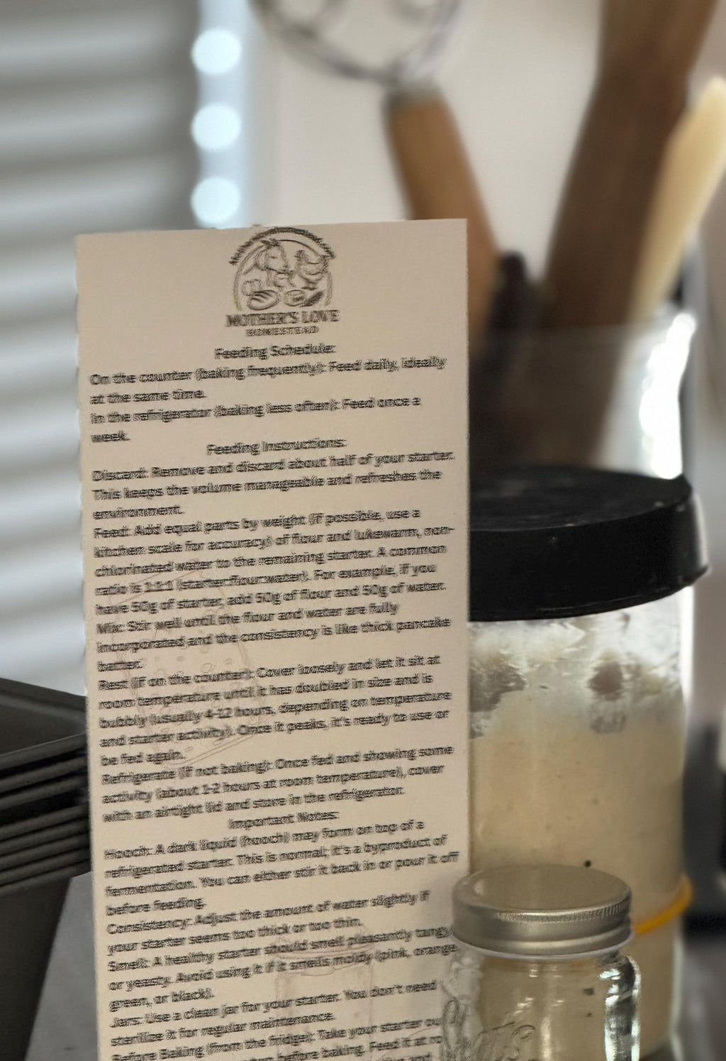 Myrtle the Live Sourdough Starter | Rustic Homestead Bread Culture | Artisan Bread-Making Gift