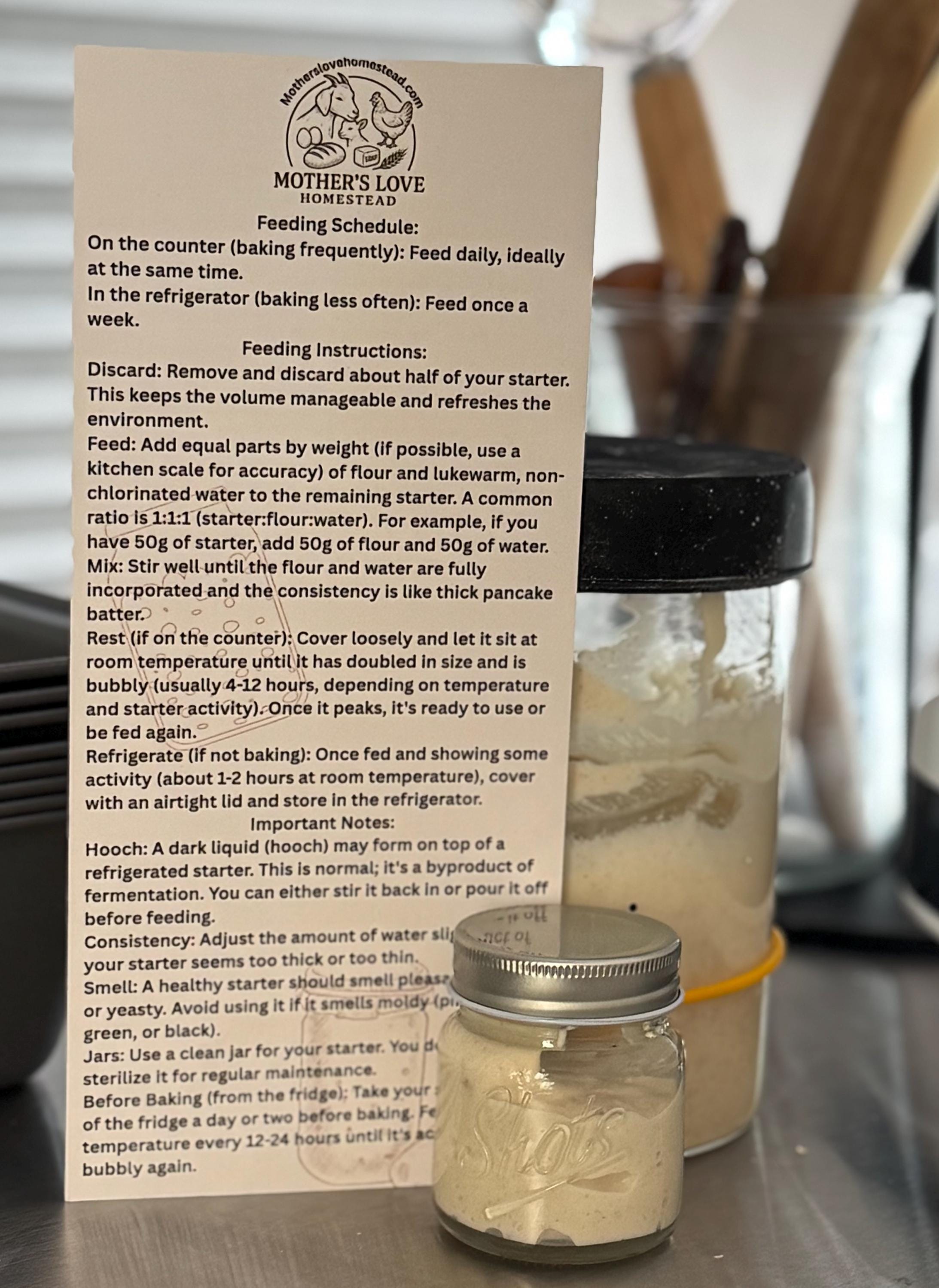 Myrtle the Live Sourdough Starter | Rustic Homestead Bread Culture | Artisan Bread-Making Gift
