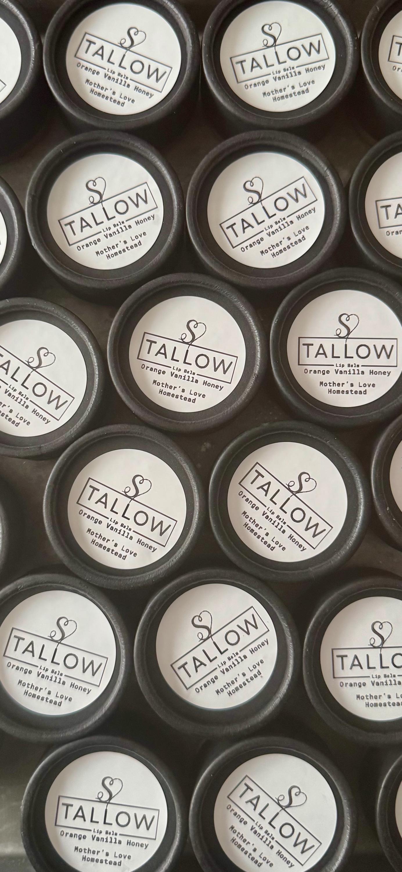 Orange Vanilla Honey Tallow Lip Balm   Natural Skincare