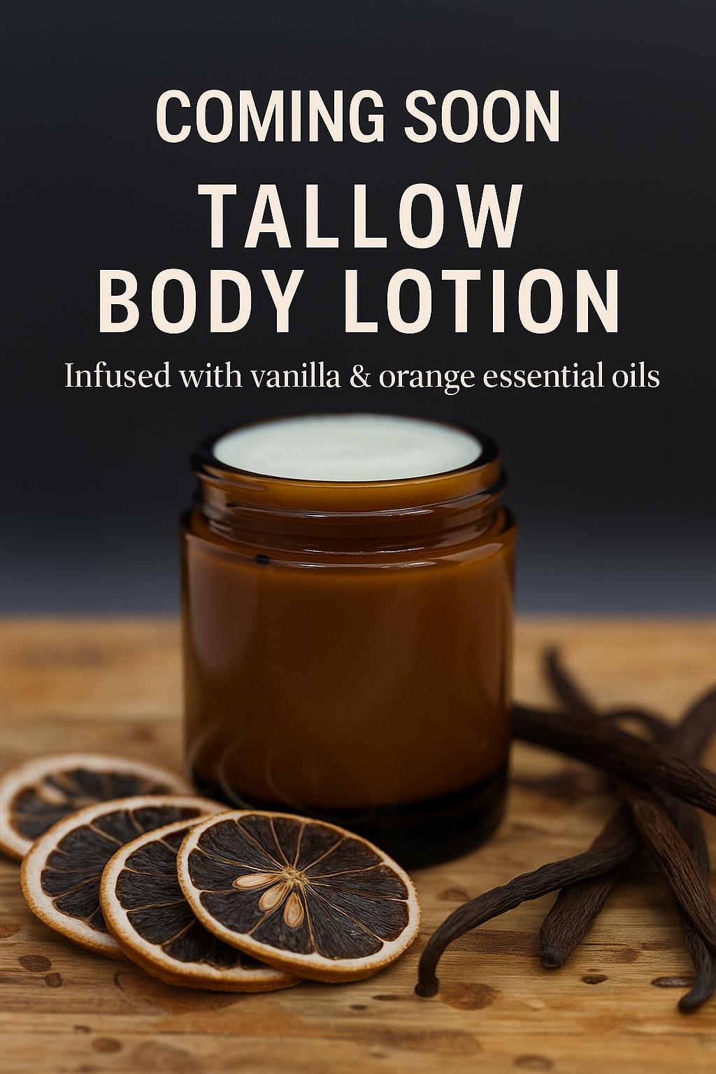 Orange Vanilla Tallow Cream | Natural Relaxation Balm | Rustic Farmhouse Skincare | Homestead Handmade Moisturizer 4oz