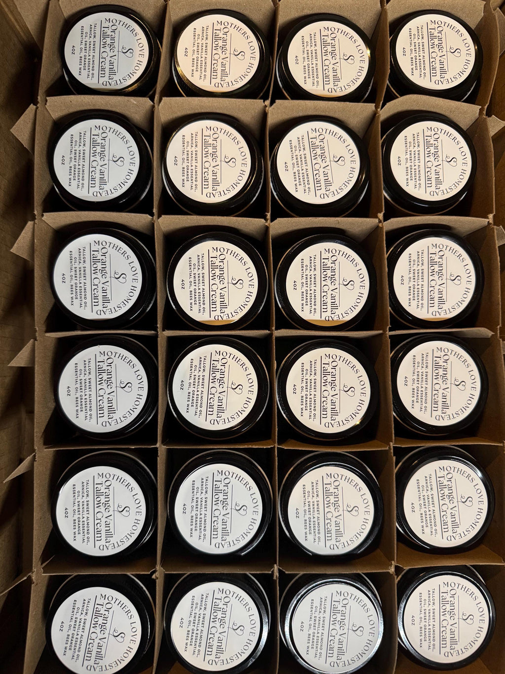 Orange Vanilla Tallow Lotion | Whipped Body Cream | Rustic Farmhouse Skincare | Handmade Homestead Moisturizer 4oz