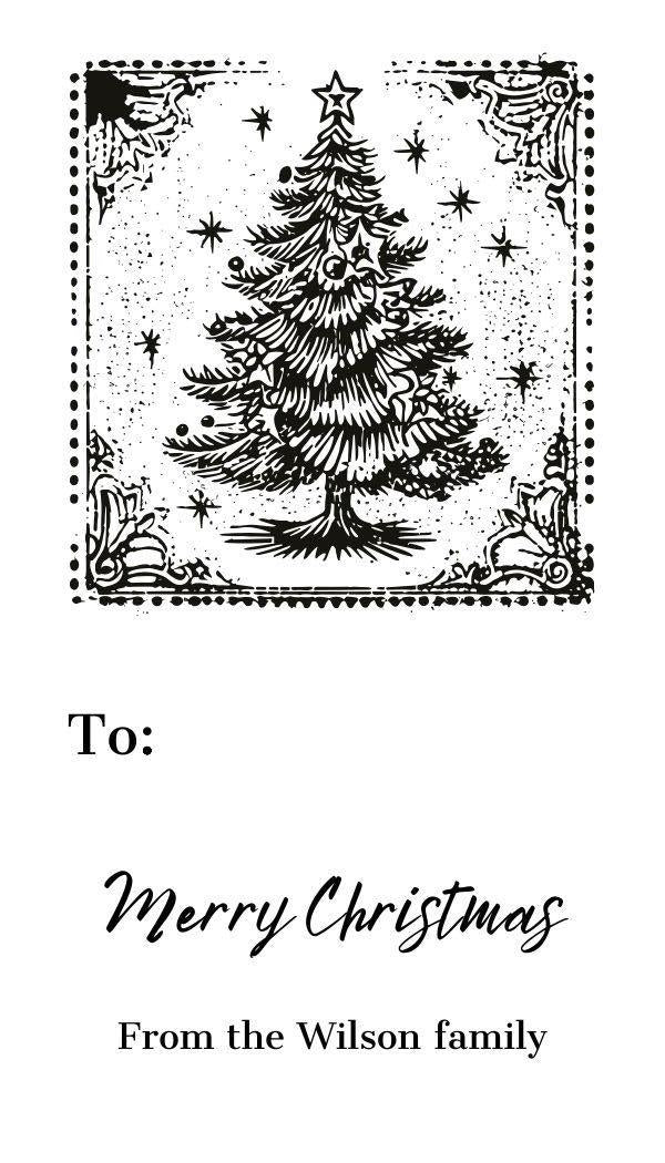 Rustic Farmhouse Christmas Gift Tags: Editable Canva Template Digital Download
