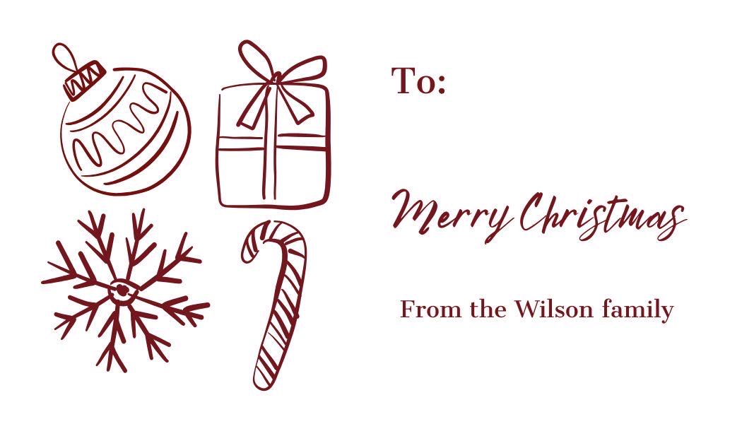 Rustic Farmhouse Christmas Gift Tags: Editable Canva Template Digital Download