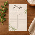 Rustic Farmhouse Recipe Cards Printable | 4x6 Editable Canva Template, Kitchen Recipe Card, Instant Download