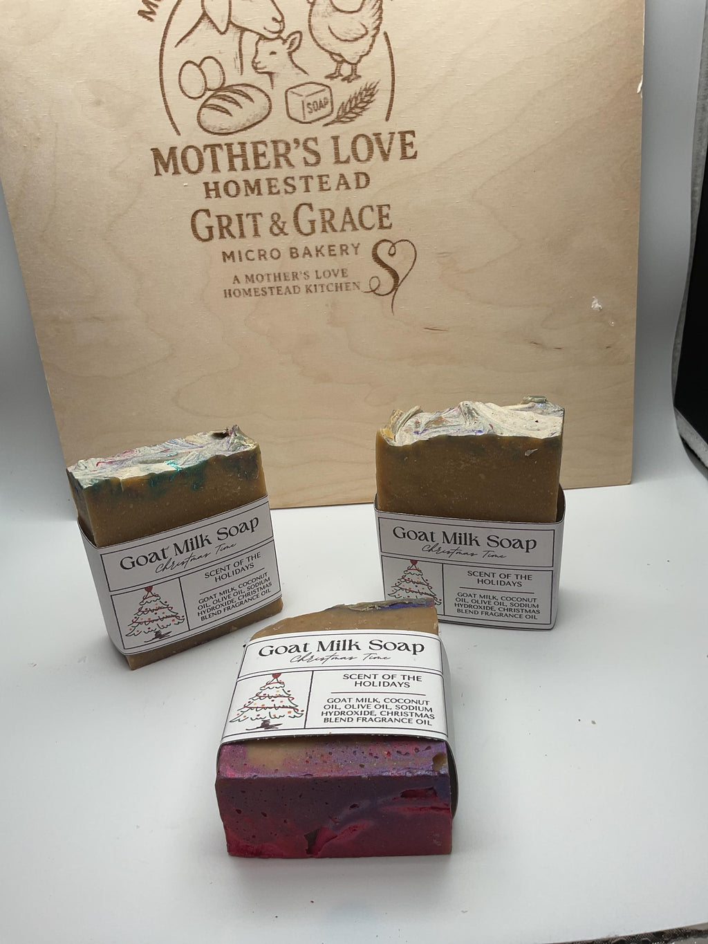 Scent of the Holidays goat’s milk soap