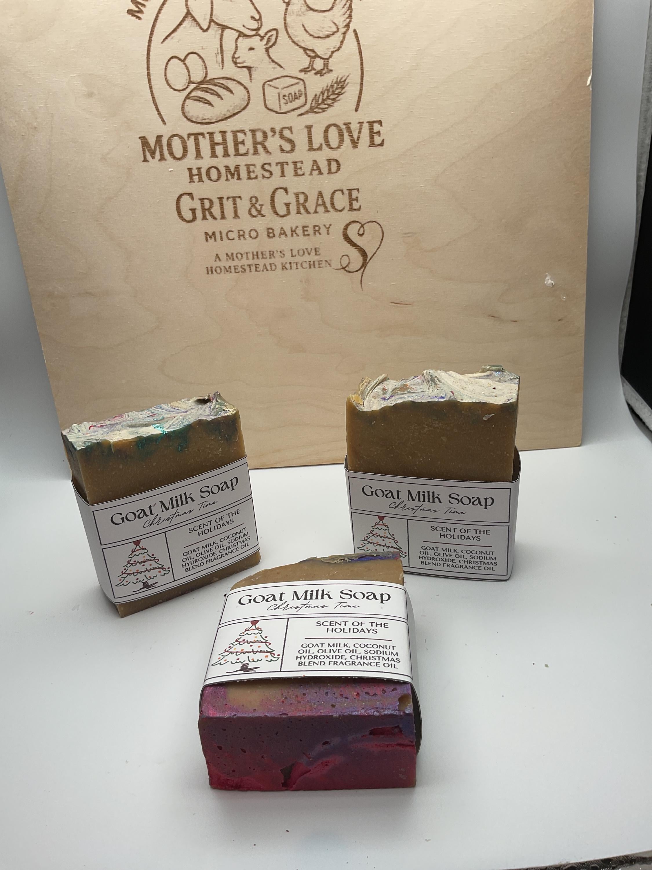 Scent of the Holidays goat’s milk soap