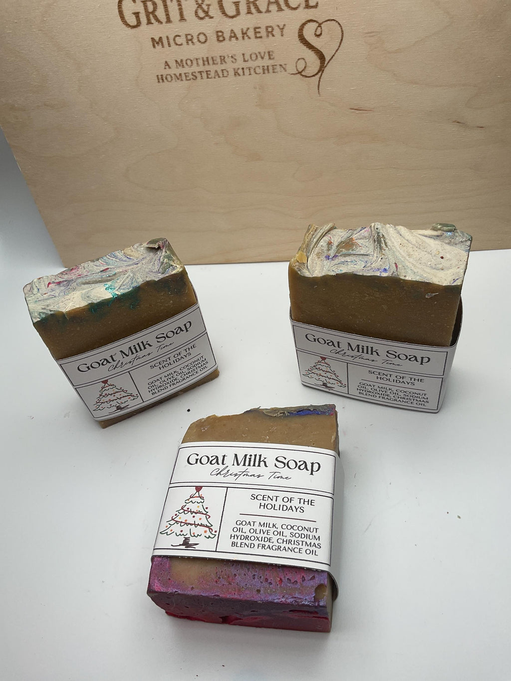 Scent of the Holidays goat’s milk soap
