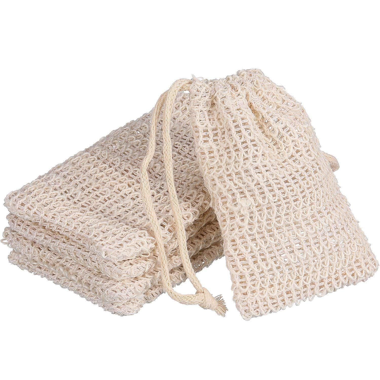 Sisal Soap Saver Bag: Eco-Friendly Exfoliating Soap Pouch