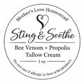 Sting & Soothe Bee Venom Propolis Tallow Cream | Natural Dry Skin Balm