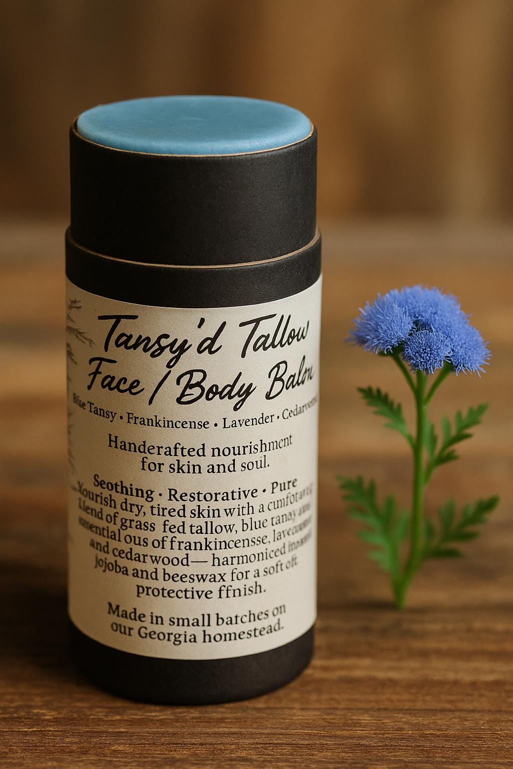 Tallow Blue Tansy Balm Stick | Mother’s Love Homestead